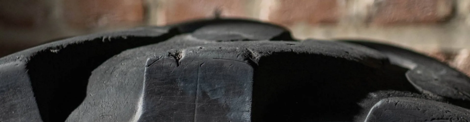 Close-up of flexible black rubber